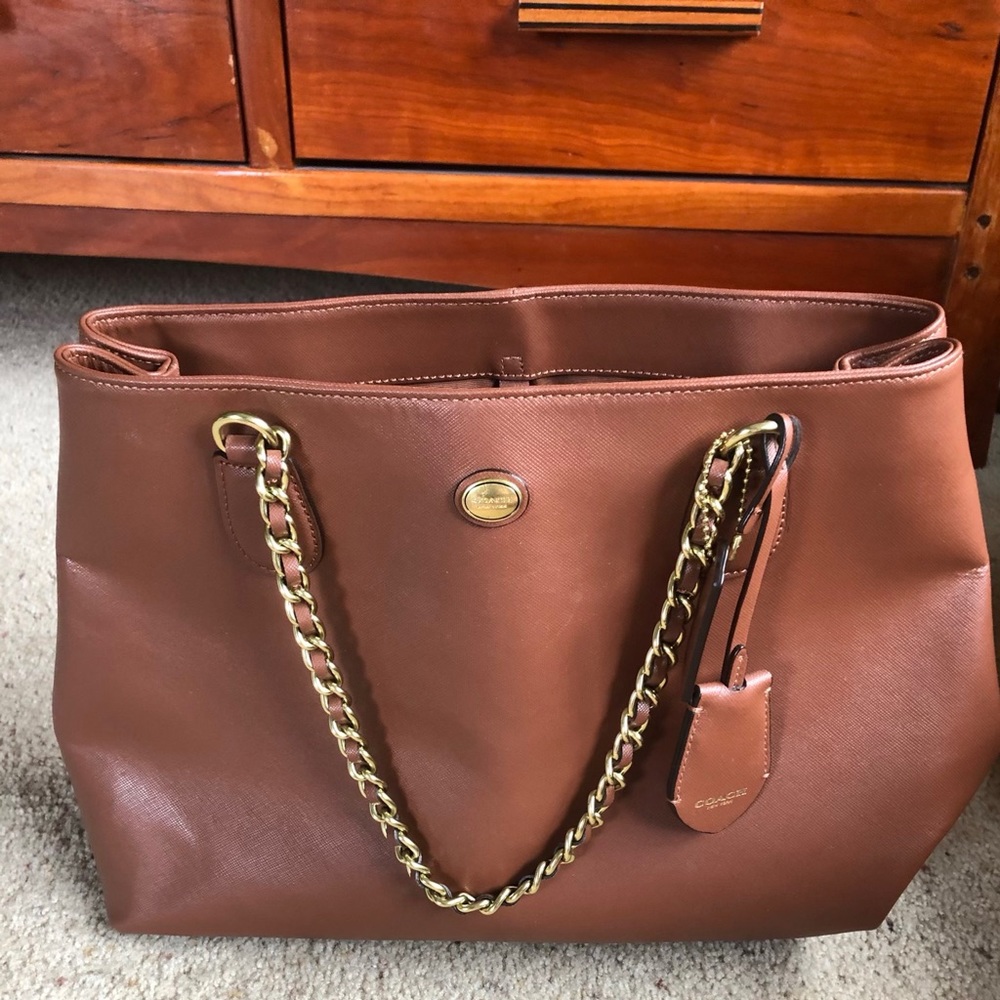 Original brown leather Coach bag
